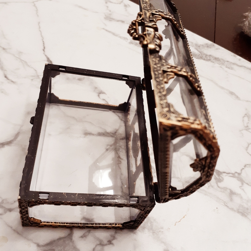 Pirate small vintage-like jewelry trinket transparent treasure box (brand new) - Picture 7 of 8